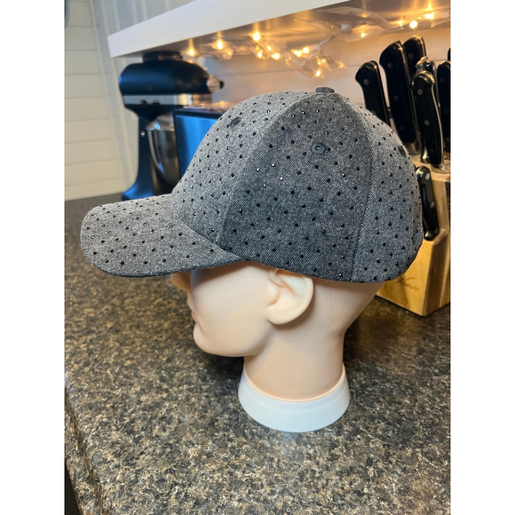 ZARA Grey Rhinestone Baseball Cap - Picture 2 of 11